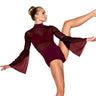 Modern Dance Leotard With Horn Sleeves Strapy Back