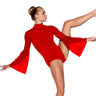 Modern Dance Leotard With Horn Sleeves Strapy Back
