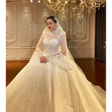 Ns4714 Amanda Novias Puffy Flor Sleeves Lace Luxury