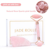 Natural Rose Quartz Jade Roller Gua Sha