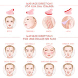 Natural Rose Quartz Jade Roller Gua Sha