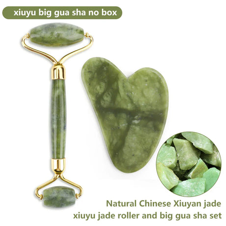 Natural Rose Quartz Jade Roller Gua Sha