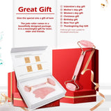 Natural Rose Quartz Jade Roller Gua Sha