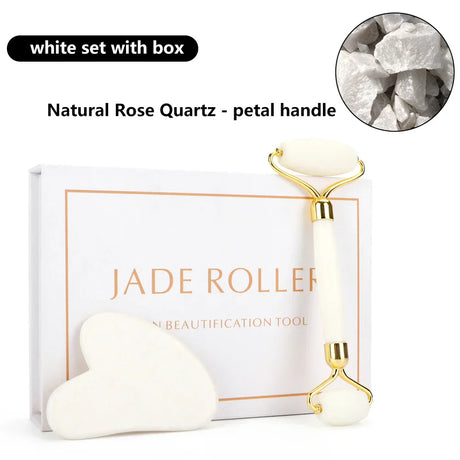 Natural Rose Quartz Jade Roller Gua Sha