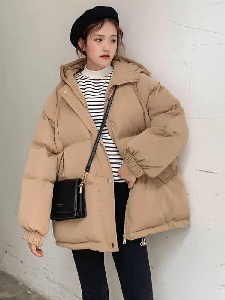 New Women Short Jacket Winter Thick Hooded Cotton