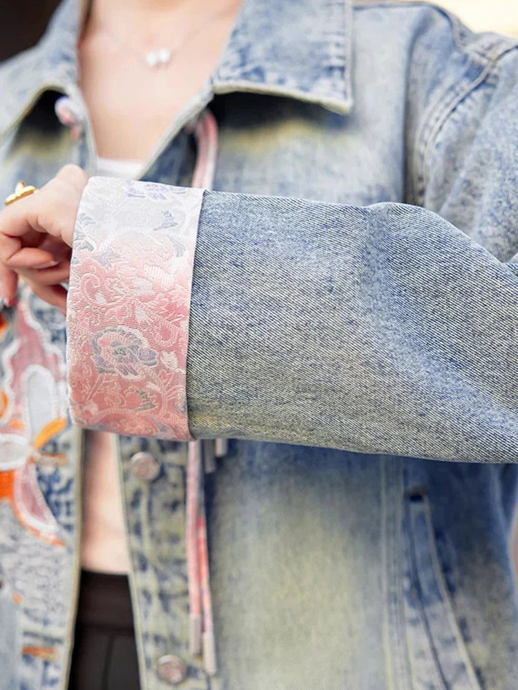 New Spring Women Denim Jacket And Coat Chinese