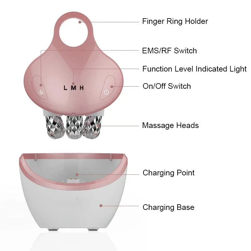 New In Rf Facial Massager Massage Head Ems