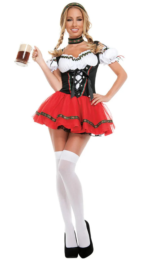 New High Quality German Beer Maid Costume Women