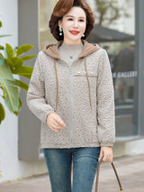 New Hooded Casual Coat Women' High End Mother'