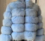 New Real Fox Fur Coat Women'S Winter Warm