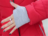 New Women' Cotton Coat Short Outwear Standing Collar