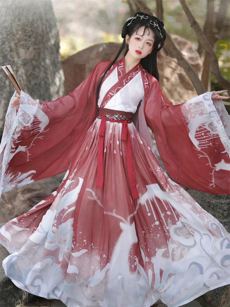 Original Hanfu 3Pcs Ancient Chinese Costume Women Clothes