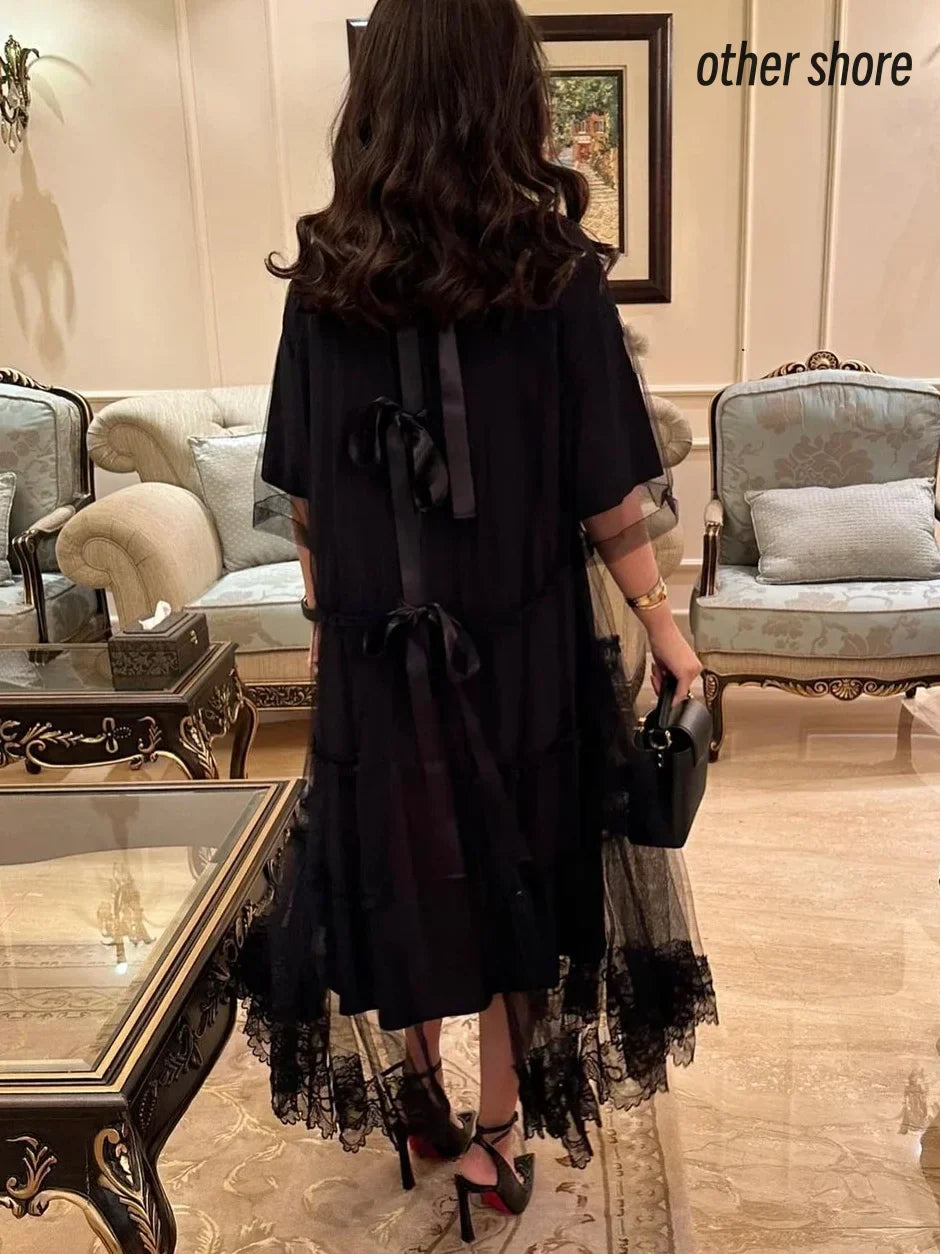 Other Shore Elegant Vintage Sexy Lace Ribbon Bow