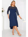 Dresses For Women Navy Blue Lace Sweet Midi