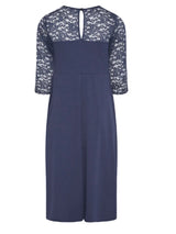 Dresses For Women Navy Blue Lace Sweet Midi