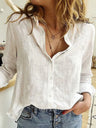 Elegant Feminine Shirt Linen Women Clothing Loose Fashion