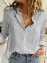 Elegant Feminine Shirt Linen Women Clothing Loose Fashion