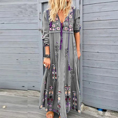 Long Dress For Women Clothing Autumn Bohemian Dresses