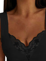 Oversized Womens Sexy Lace V Neck Camisole Tee
