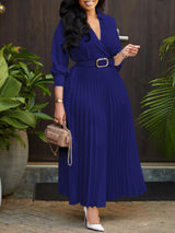 Spring New Solid V-Neck / Sleeves Temperament Commuter