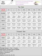 Vonda Women Pant Sets Autumn Vintage Matching Sets