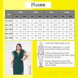 Plusee Female Dresses V-Neck Tiered Sleeve Sexy Slit