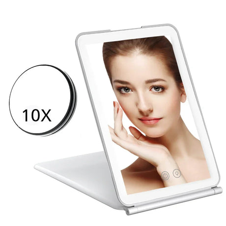 Portable Foldable Travel Makeup Mirror With Led Light