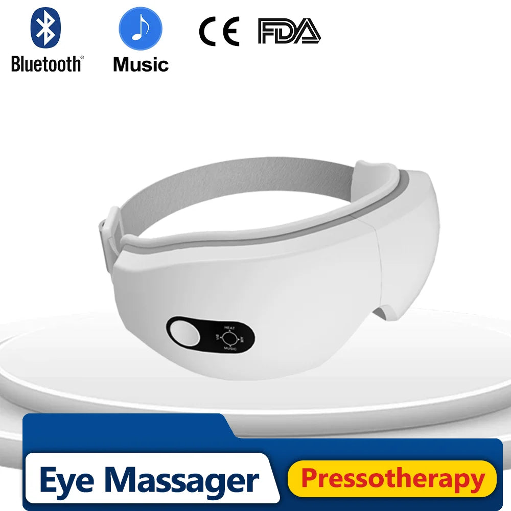 Pressotherapy Eye Massager Double Air Bag Strong Vibration