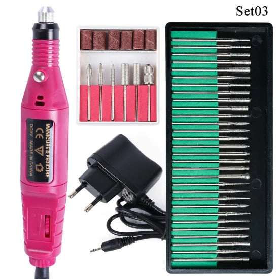 Professional Electric Nail Drill Machine Manicure Milling Cutter