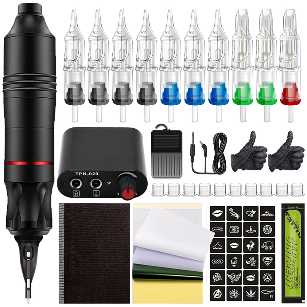 Professional Tattoo Machine Kit Rotary Pen With