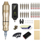 Professional Wireless Tattoo Gun Kit Rotary Tattoo Pen