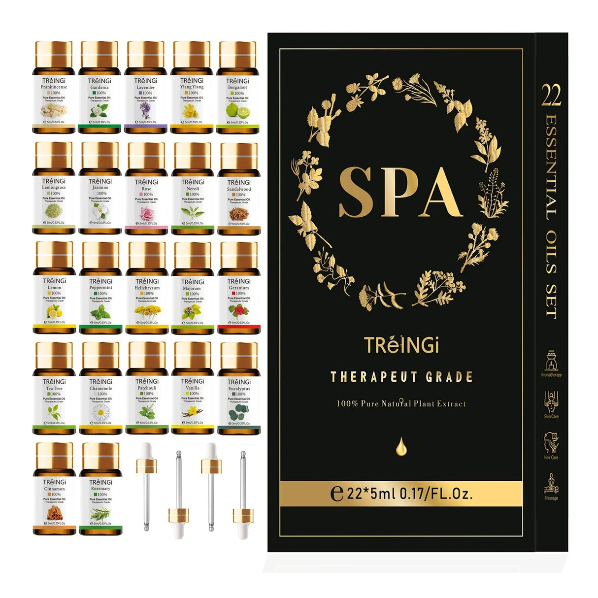 Pure Natural Essential Oils Gift Box Spa