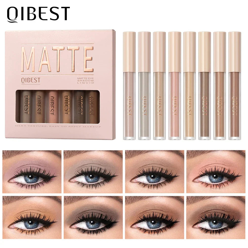 Qibest Colors Liquid Eyeshadow Sets Matte Eyeshadow