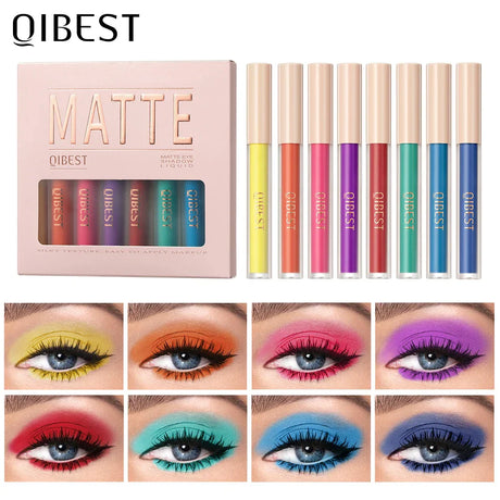 Qibest Colors Liquid Eyeshadow Sets Matte Eyeshadow