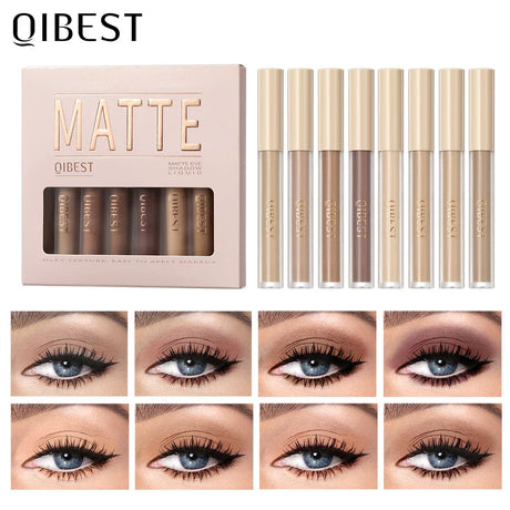 Qibest Colors Liquid Eyeshadow Sets Matte Eyeshadow