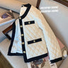 Quilted Cotton Down Coats Big Outwear Argyle Plaid
