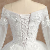Real Video Ball Gown Off Shoulder Wedding Dresses