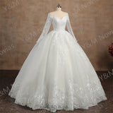 Real Video Ball Gown Off Shoulder Wedding Dresses