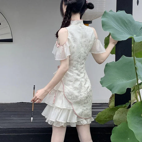 Retro Lolita Style Y2K Summer New Improved Cheongsam