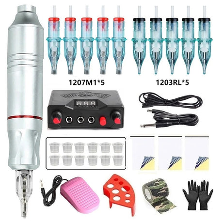 Rotary Tattoo Pen Kit Tattoo Power Supply Pedal