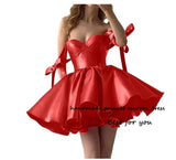 Ryanth Rose Red A Line Mini Prom Party