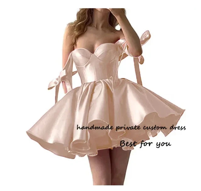 Ryanth Rose Red A Line Mini Prom Party