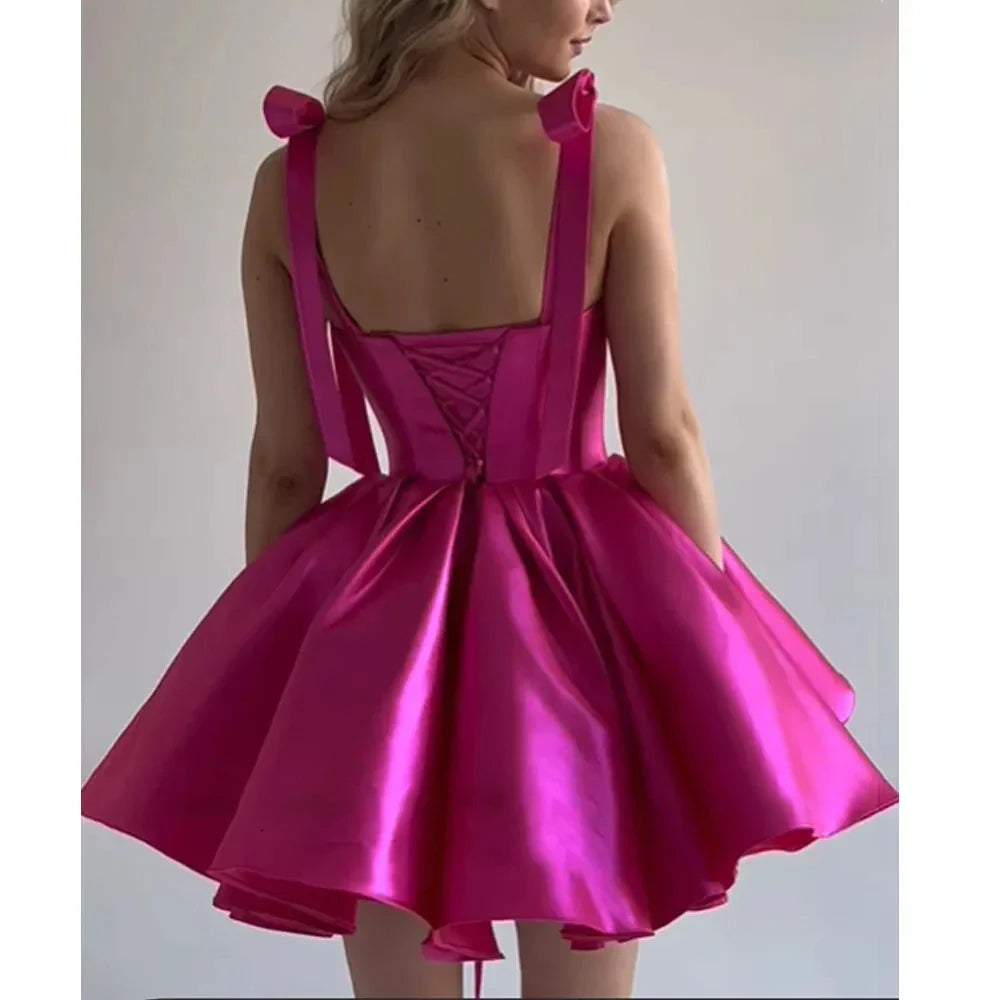 Ryanth Rose Red A Line Mini Prom Party