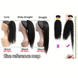 Racily Hair Kinky Sraight Ponytail Human Hair Afro