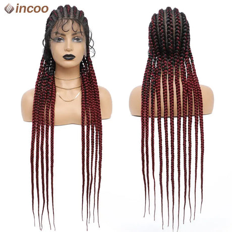 Full Lace Front Cornrow Double Dutch Braided Wigs