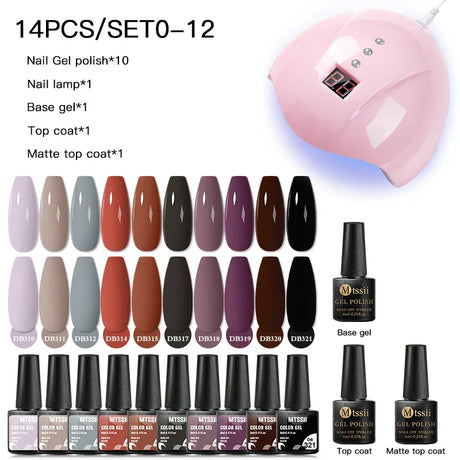 Gel Nail Polish Set With W