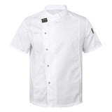 Unisex Chef Jacket Short Sleeve Restaurant Waiter Uniform