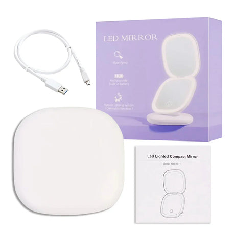 Mini Compact Led Makeup Mirror With Light X