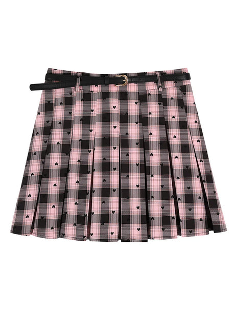 Gibsie Plus New Pleated Mini Skirts Women Autumn