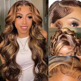 Highlight Ombre Body Wave Lace Front Human